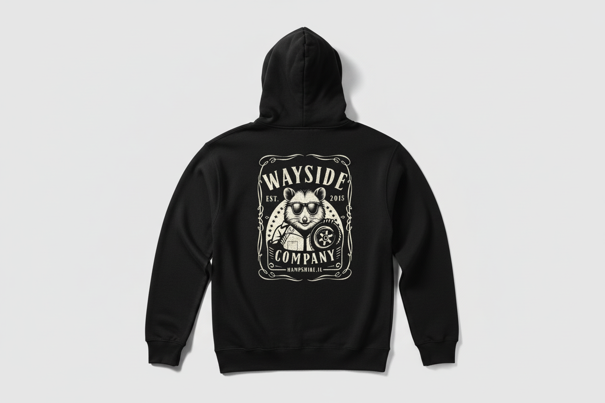 Black "JD" Design Hoodie