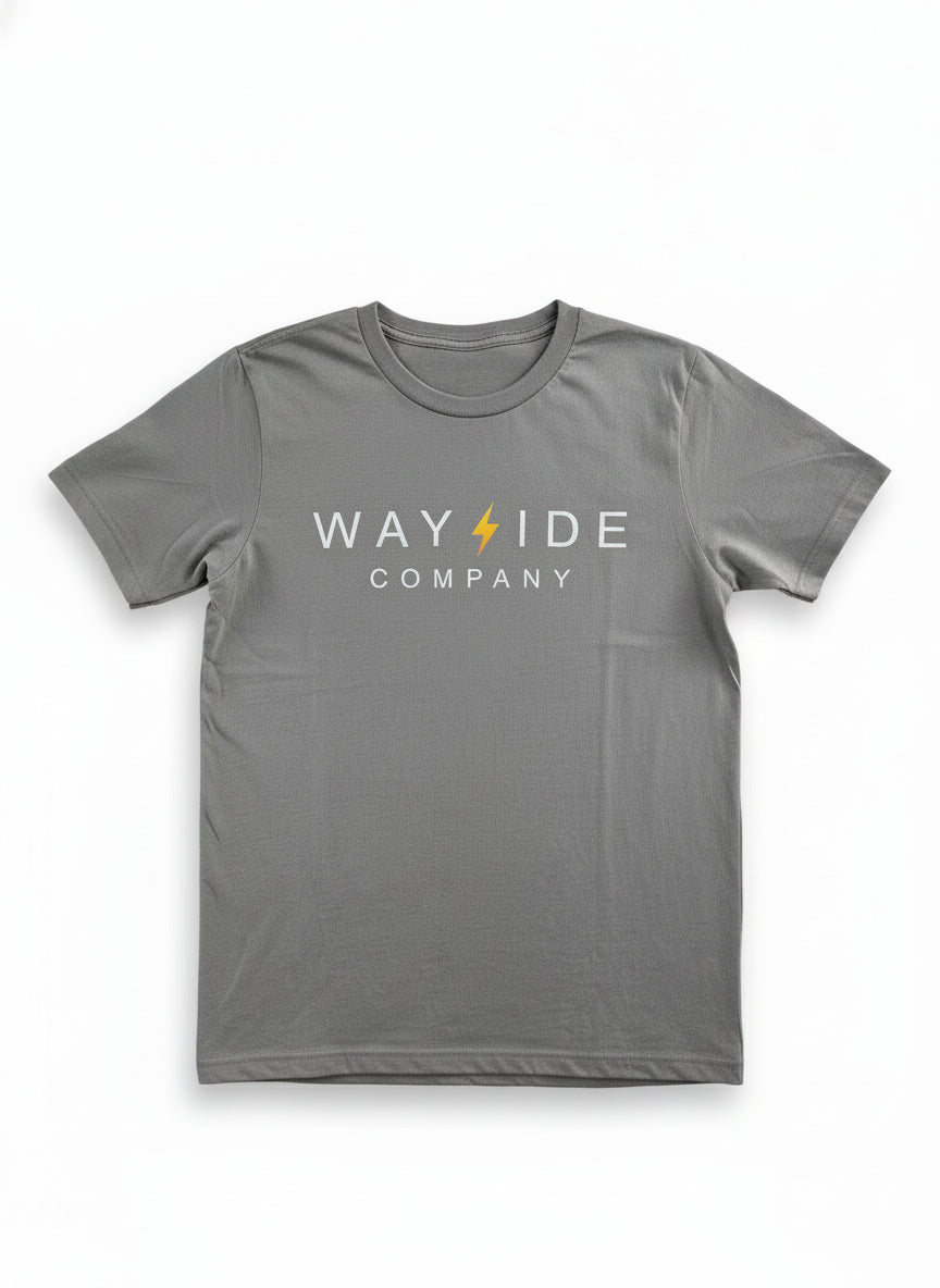 Gray "Throwback" Design T-Shirt