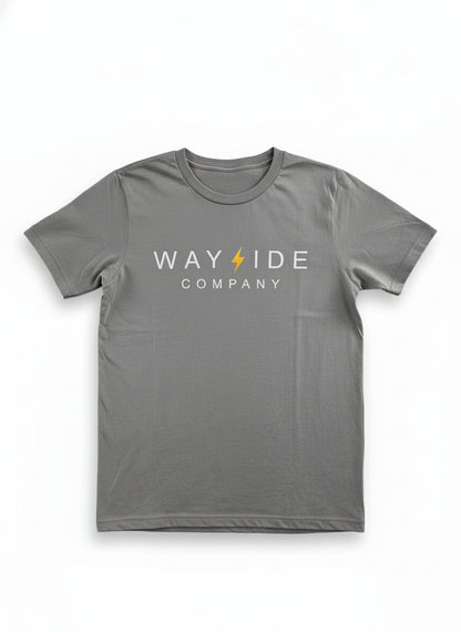 Gray "Throwback" Design T-Shirt