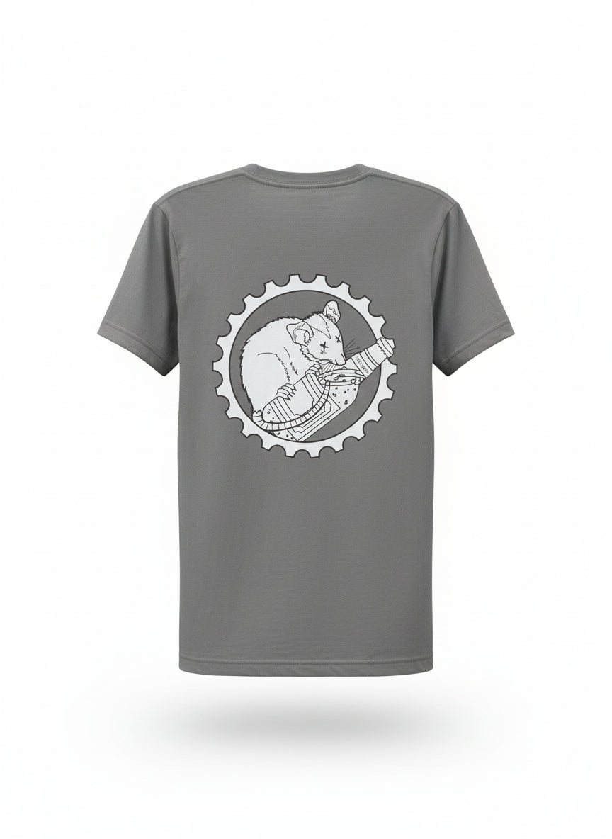 Gray "Throwback" Design T-Shirt