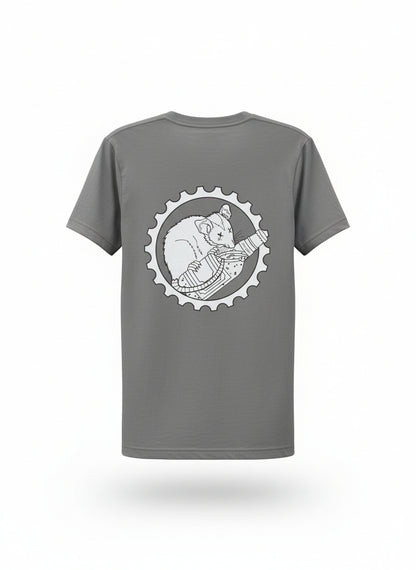 Gray "Throwback" Design T-Shirt