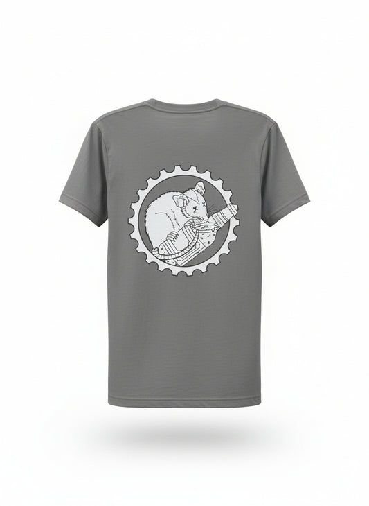 Gray "Throwback" Design T-Shirt
