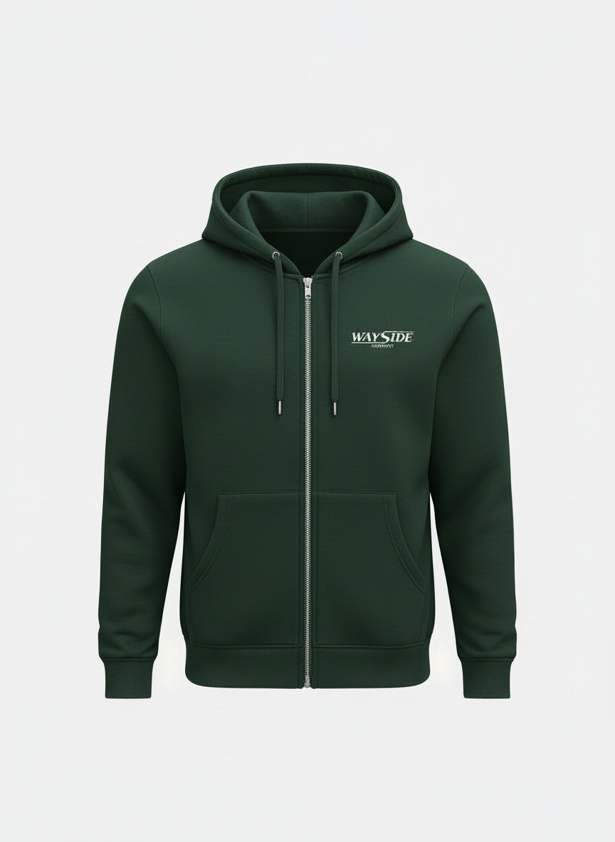 Green "OG" Design Zip-Up Hoodie