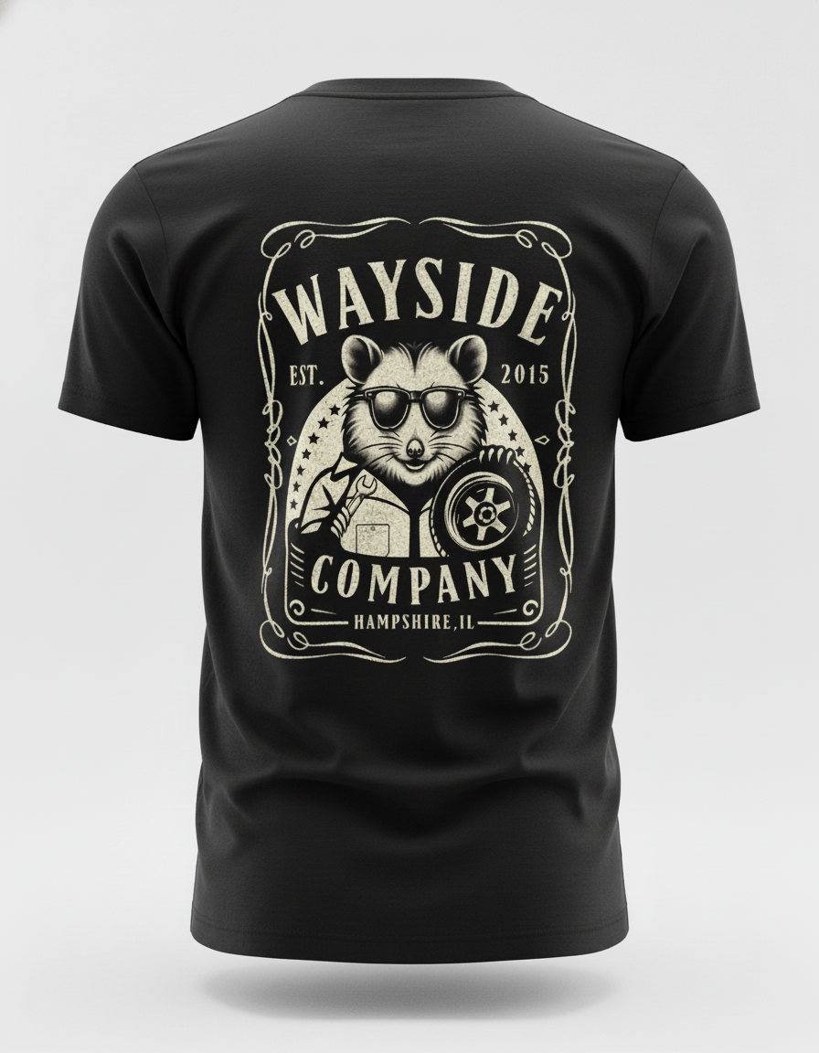 Black "JD" Design T-Shirt